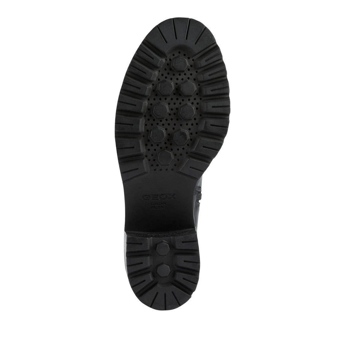 Geox Damiana Black Tall Block Heel Leather Boots