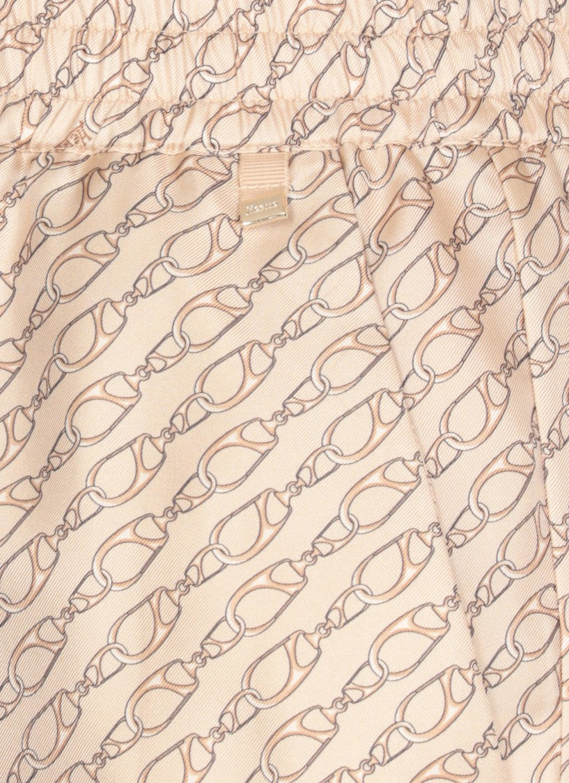 Herno Silk Pants With All-Over Monogram Pattern