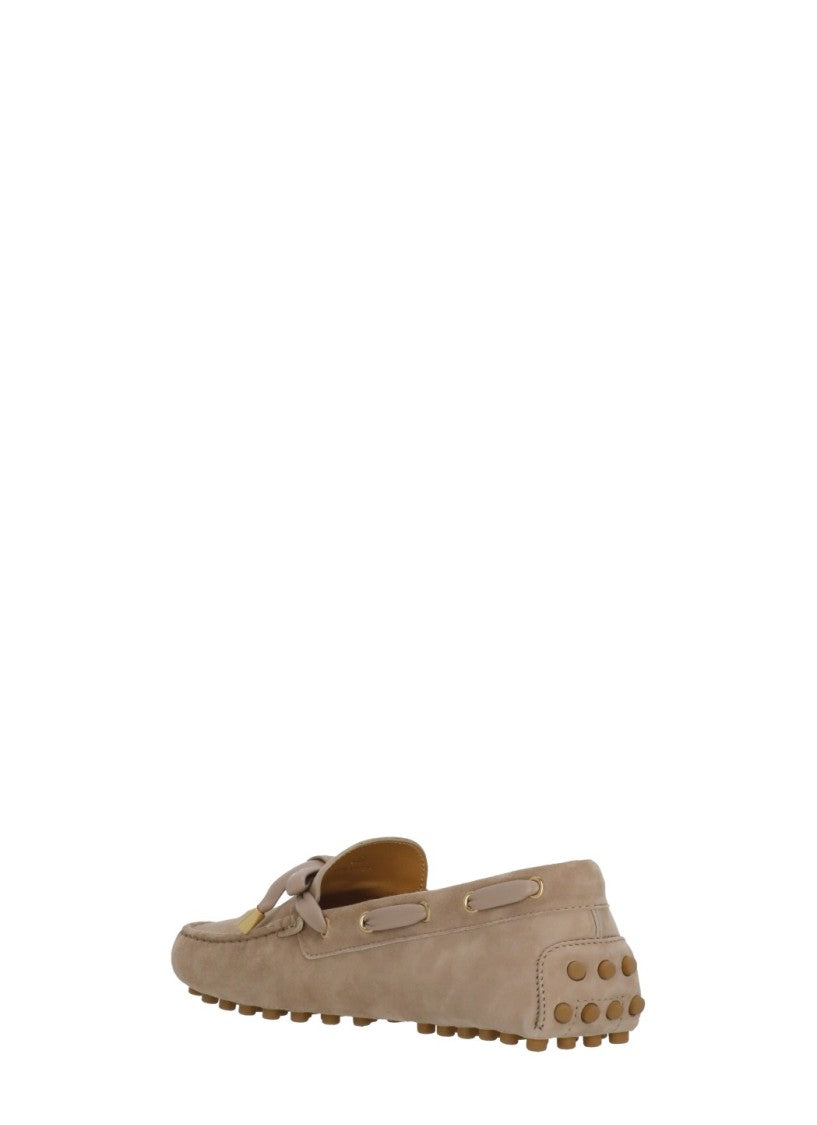Tod's Beige Suede Leather Loafers