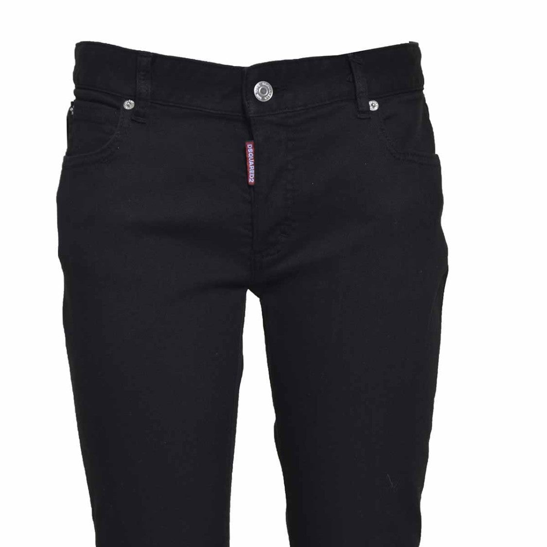 Dsquared2 Black Mid-Rise Twiggy Flare Jeans
