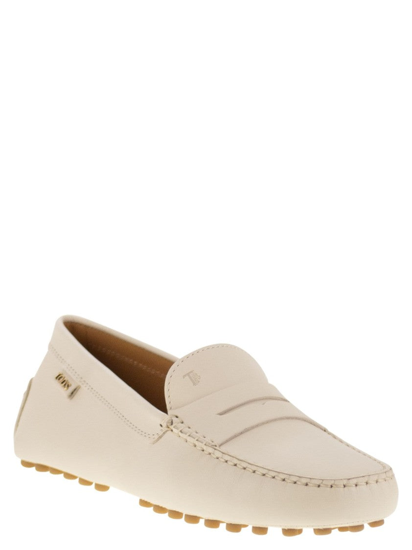 Tod's Leather Moccasin Rubber Sole