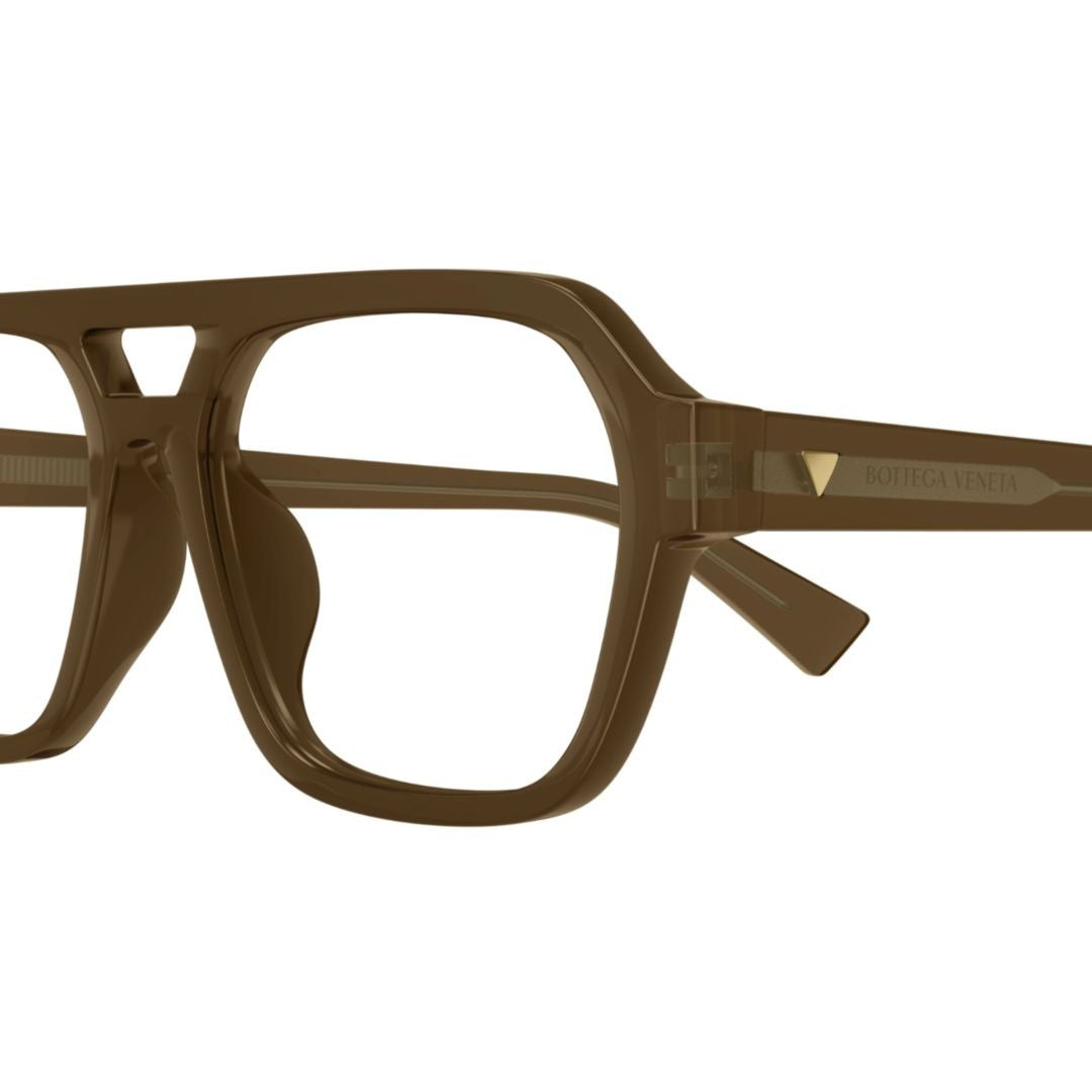Bottega Veneta Rectangular Bold Frame Sunglasses With Keyhole Bridge