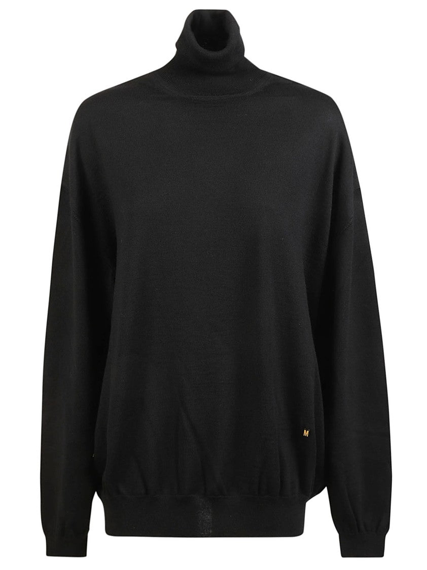 Moschino High Neck Black Sweater