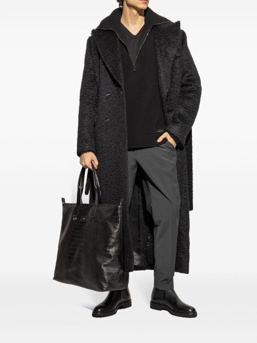 Dolce & Gabbana Slip-On Black Boots With Elasticated Panels And Durable Sole