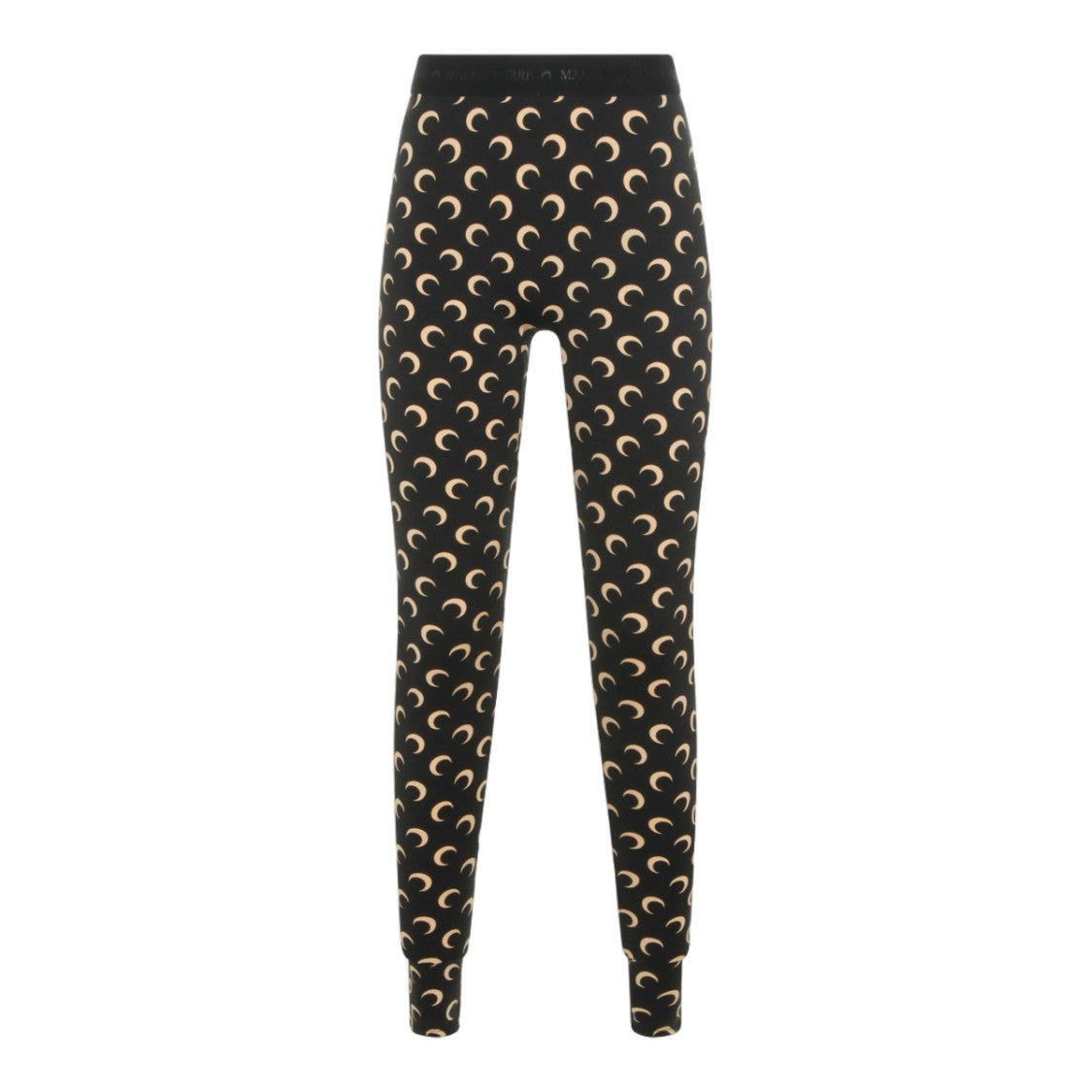 Marine Serre Slim Tapered Trousers With Crescent Moon Motif