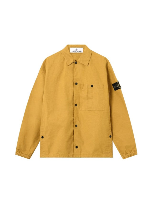 Stone Comfort Fit Overshirt In Double-Coated Cotton Ripstop