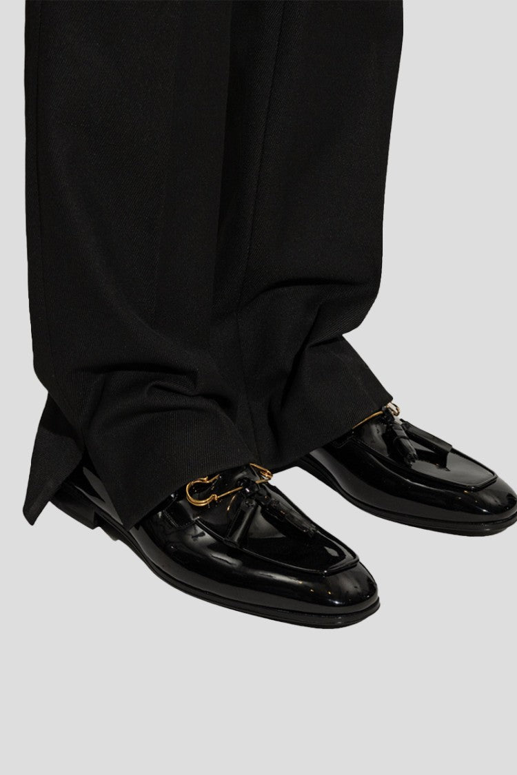 Salvatore Ferragamo Black Giuseppe Leather Shoes