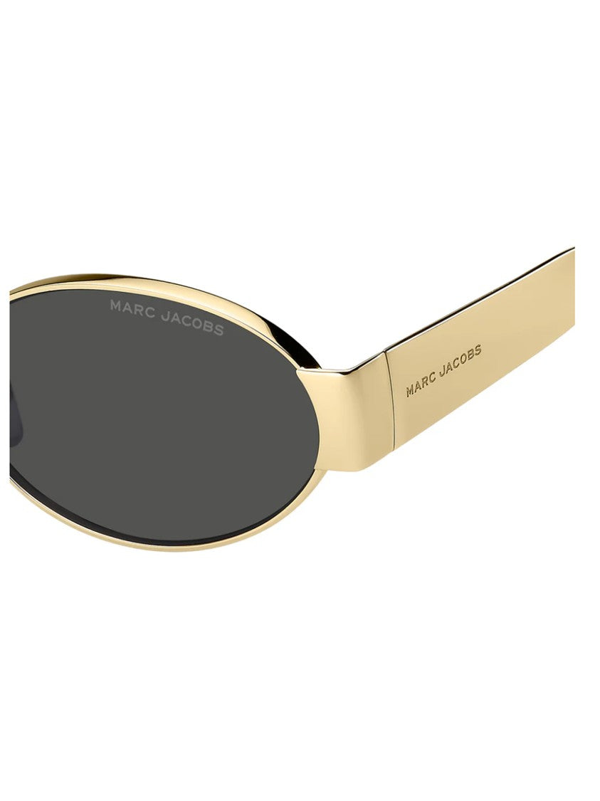 Marc Jacobs Oval Metal Frame Sunglasses With Dark Lenses