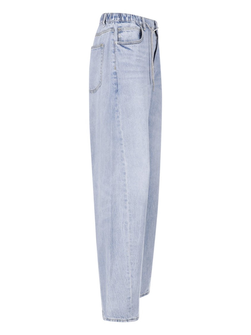 Alexander Wang High-Waisted Light Blue Denim Balloon Joggers