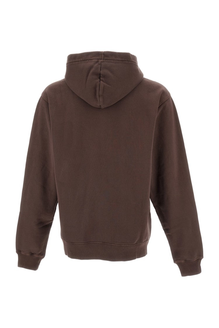 Jacquemus Brown Grosgrain Ribbon Detail Organic Cotton Hoodie