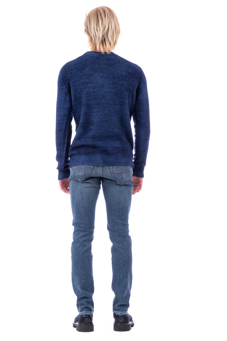 Roberto Collina Airbrush Dye Camel Wool Crewneck Sweater