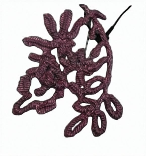 Maison Michel Intricate Lace-Inspired Pink Hair Accessory