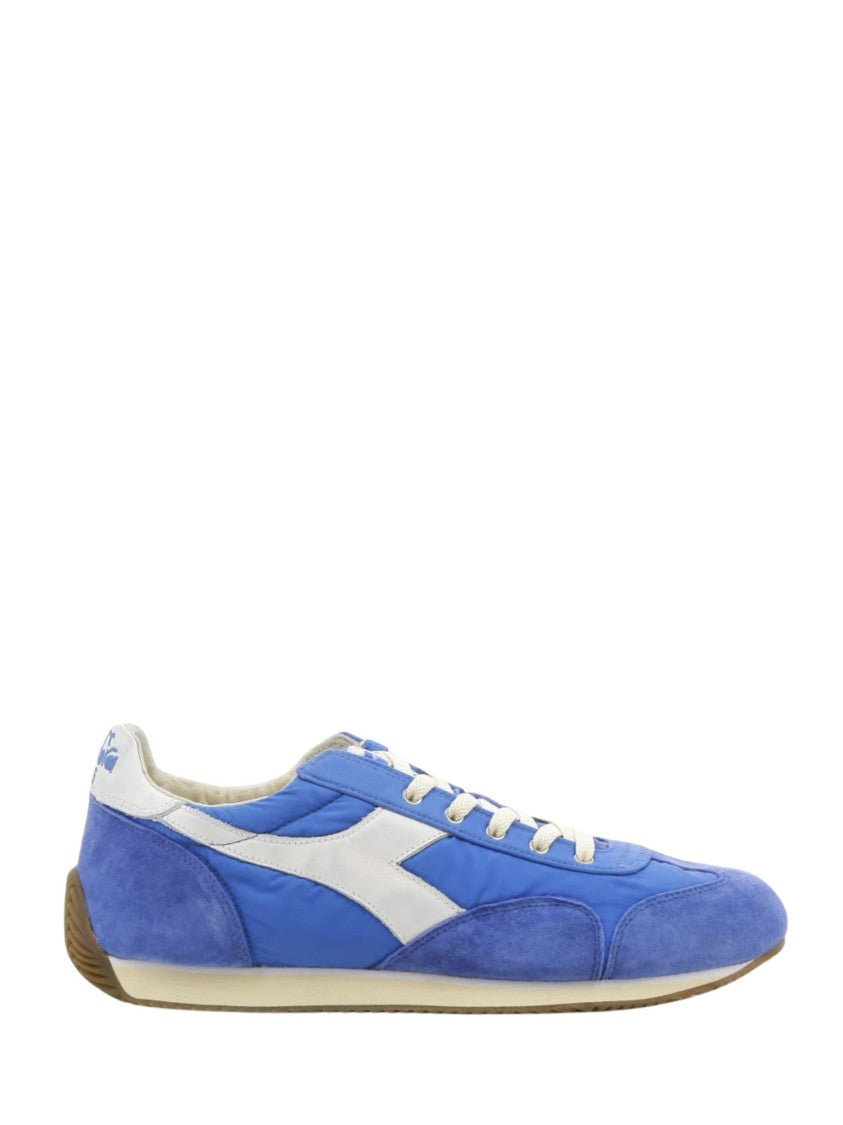 Diadora Blue Suede Fabric Low-Profile Sneakers
