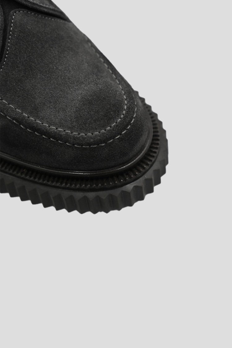 Adieu Classic Suede Platform In Charcoal