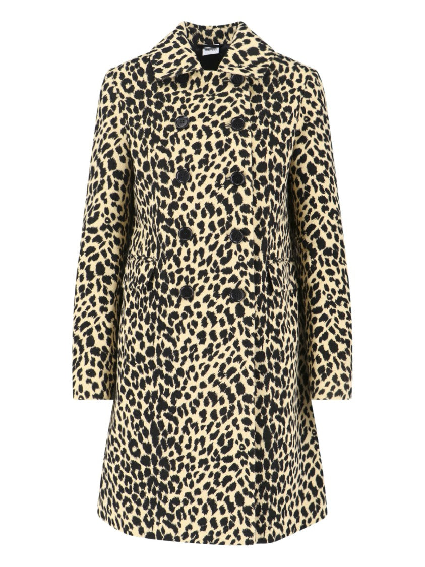 Aspesi Animal Print Coat – Brown