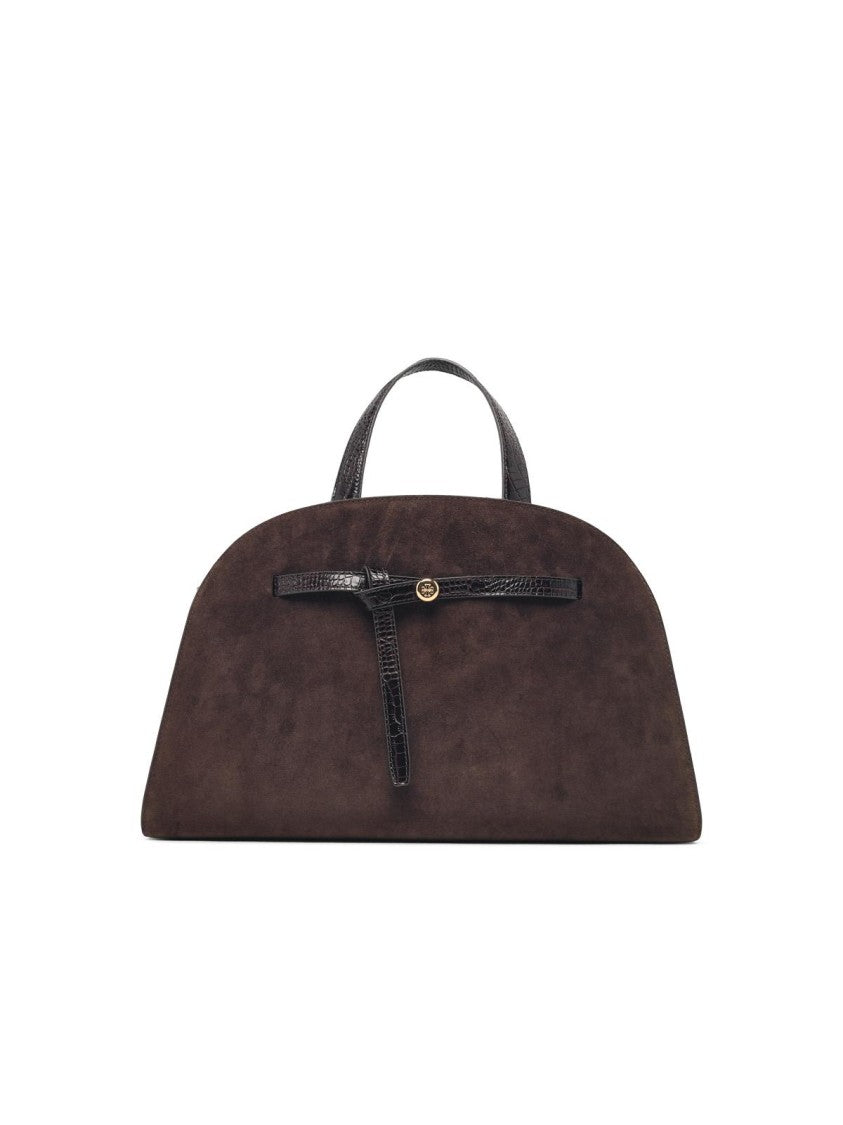 Tory Burch Romy Suede Top Case Bag - Brown