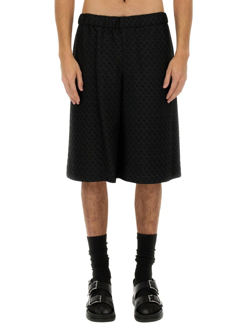 Alexander Mcqueen Skull Jacquard Pattern Shorts
