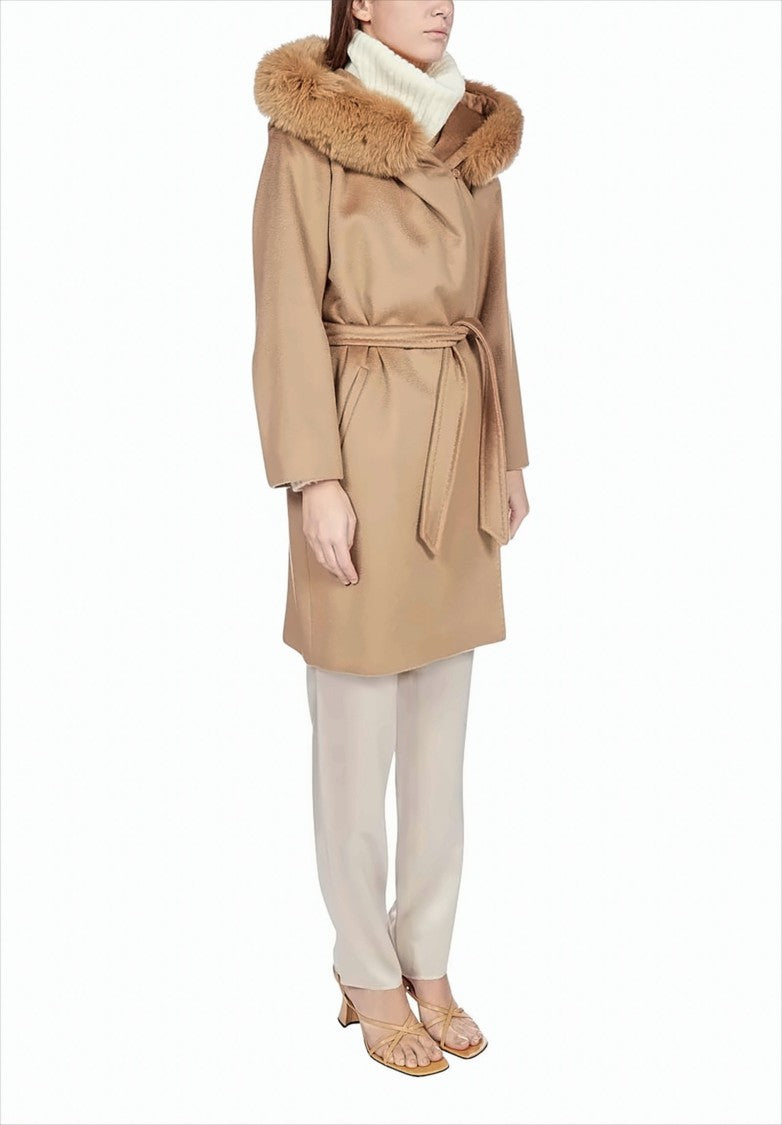 Max Mara Knee-Length Coat With Belted Waist