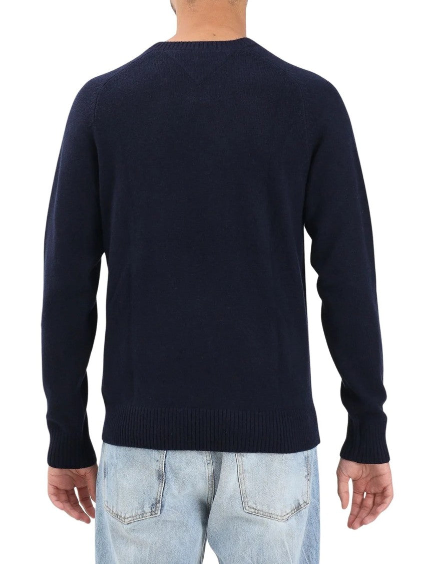 Tommy Hilfiger Blue Pure Wool Crewneck Sweater