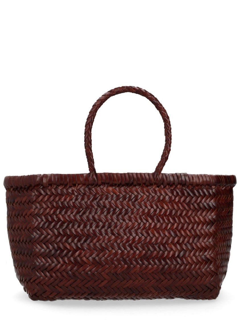 Dragon Diffusion Triple Jump Woven Leather Basket Bag
