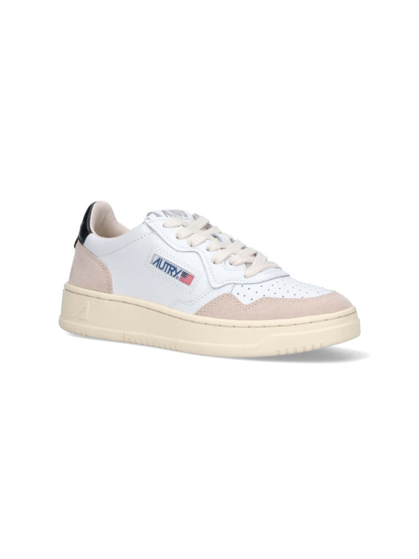 Autry White Medalist Low-Top Leather Sneakers