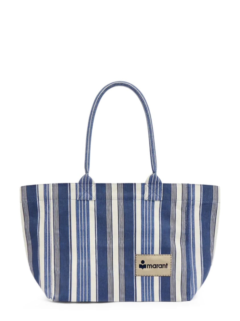 Isabel Marant Rectangular Stripe Tote Bag With Zippered Closure