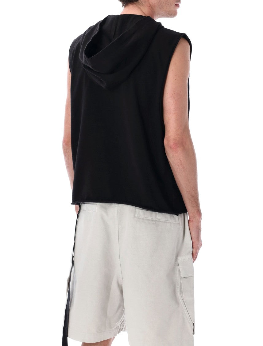 Drkshdw By Rick Owens Fleece Sleeveless Hooded Tunic