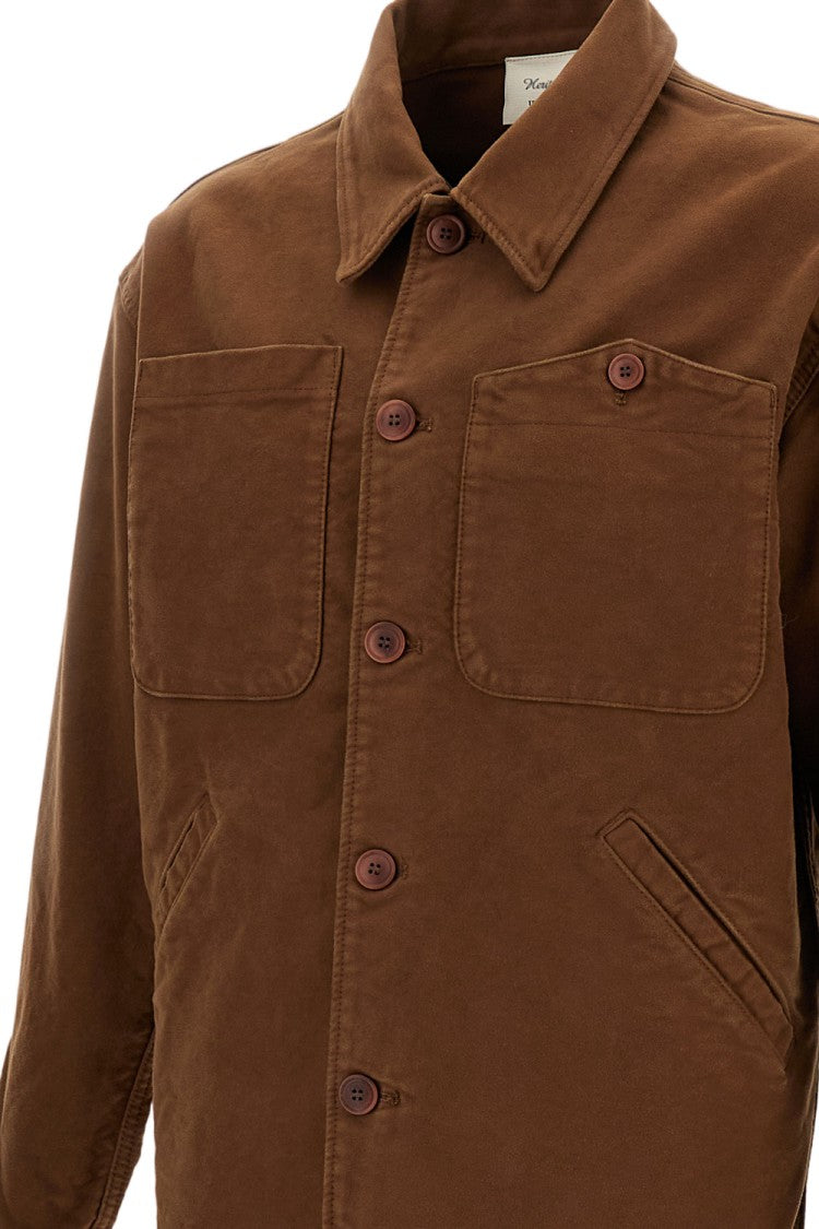 Tela Genova Brown Button-Down Shirt With Tailored Fit