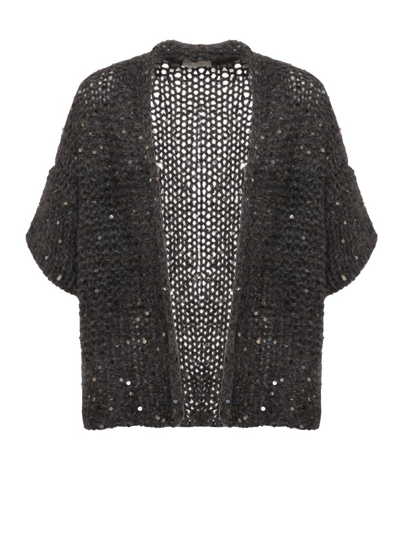 Panicale Open-Front Alpaca Blend Cardigan With Sequined Detail