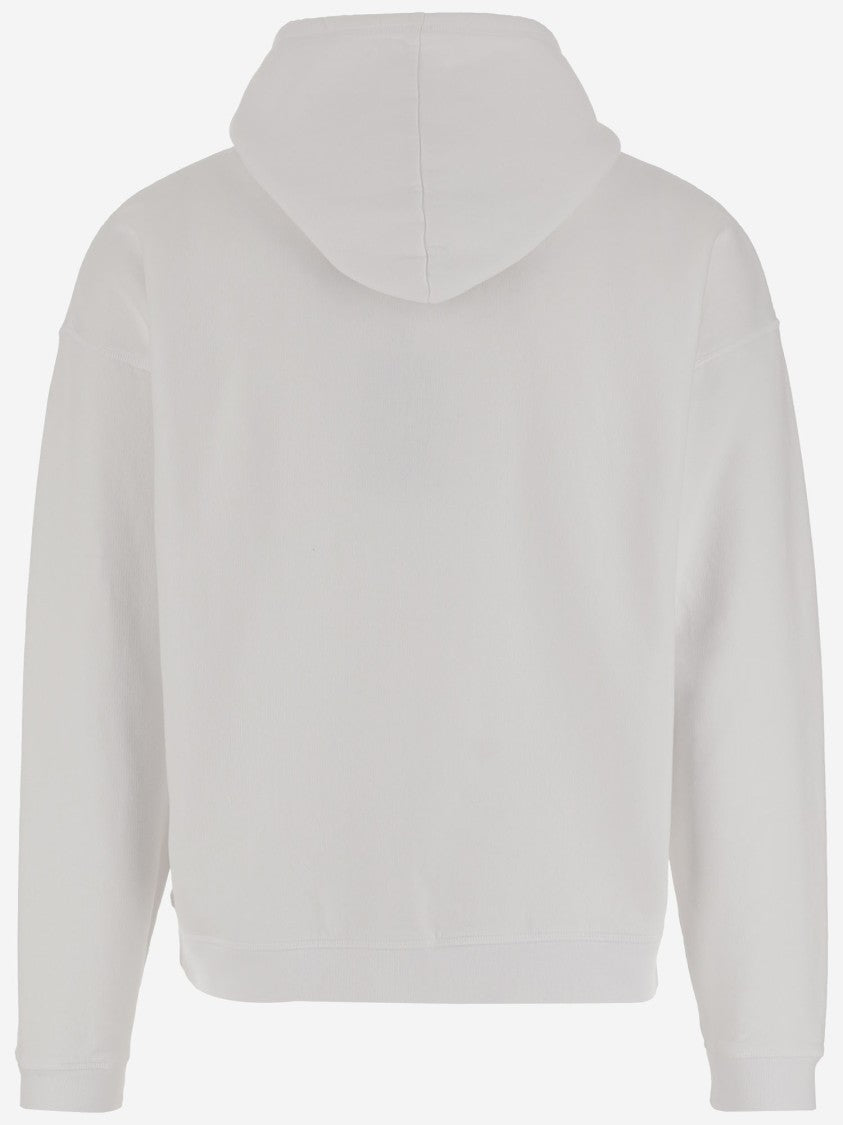 Dsquared2 Cotton Sweatshirt With Nature-Inspired Print And Adjustable Hood