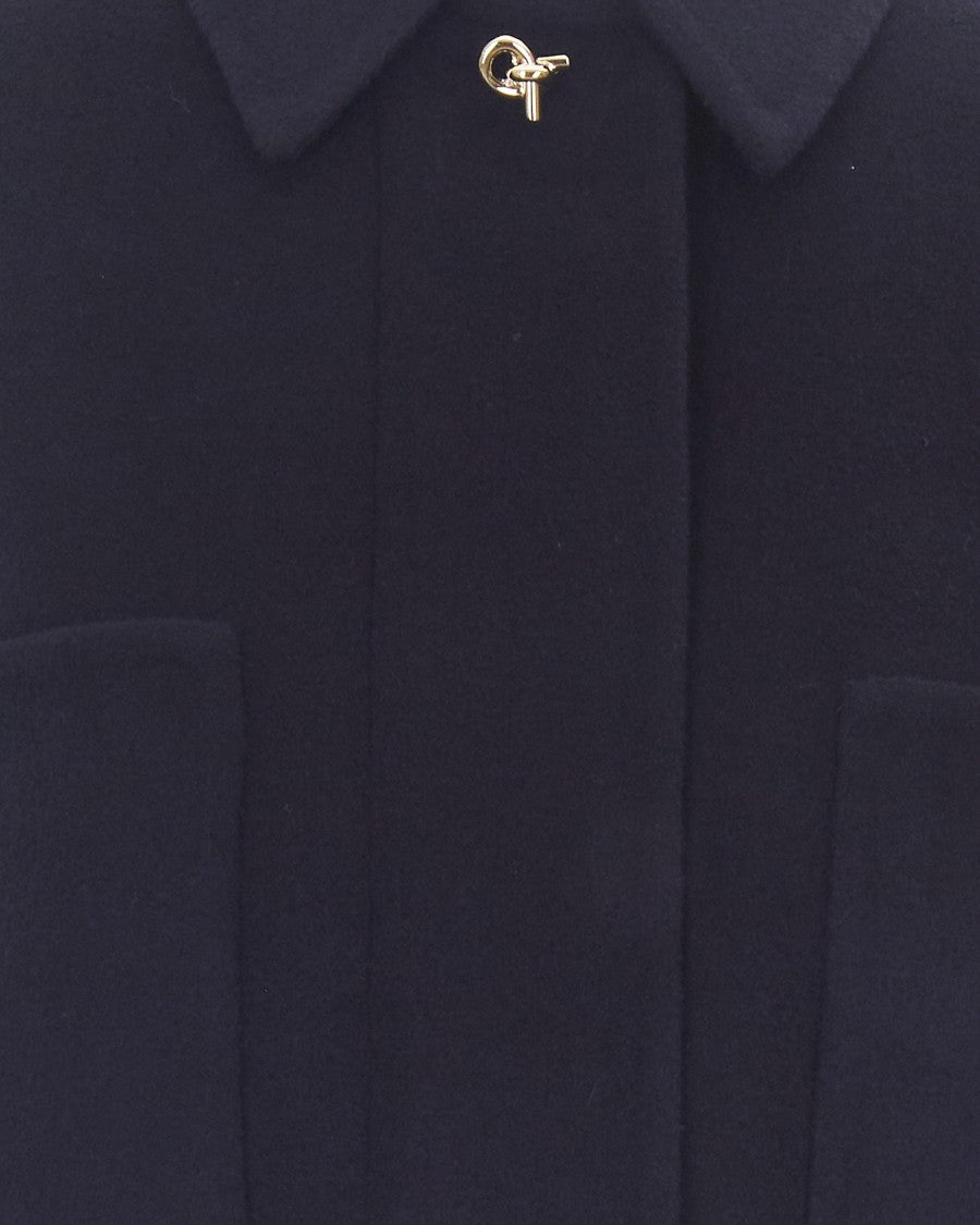 Fabiana Filippi Night Blue Double Wool Shirt