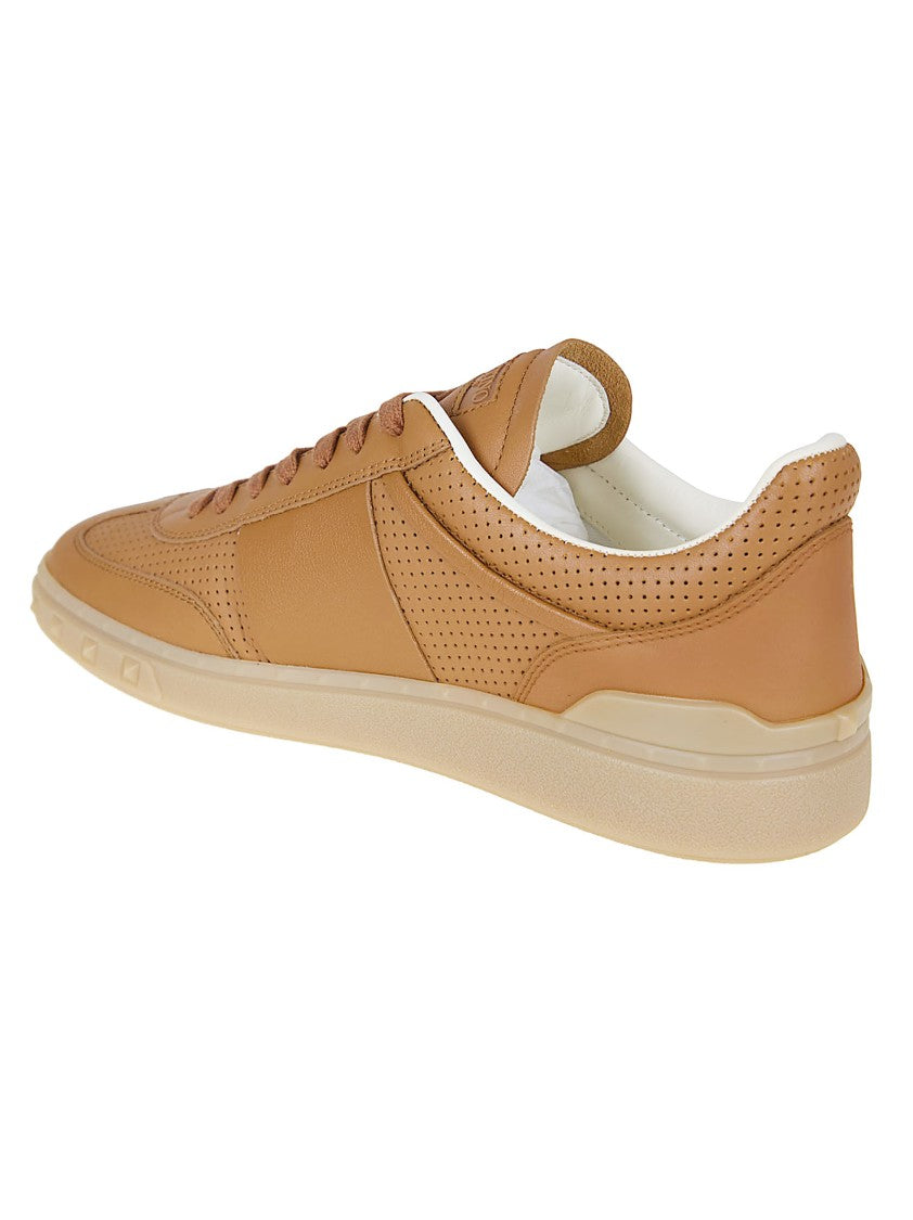 Valentino Garavani Perforated Nappa Leather Low-Top Sneakers With Signature Detailing