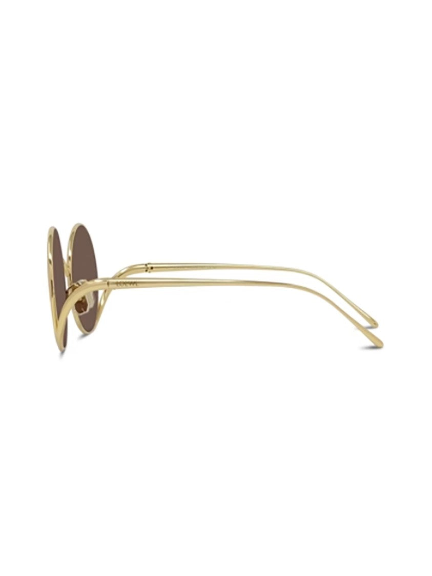 Loewe Gold Lw40187u Oval Brown Sunglasses
