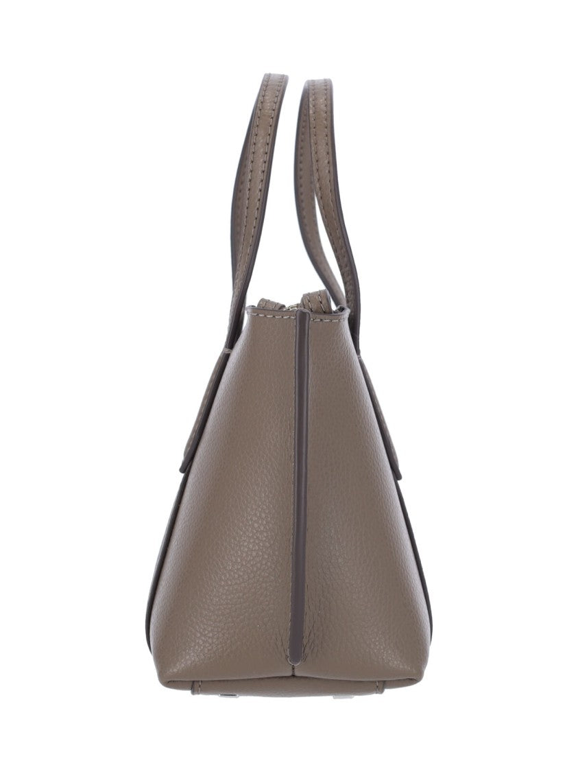 Tory Burch Rectangular Structured Handbag With Textured Leather Finish