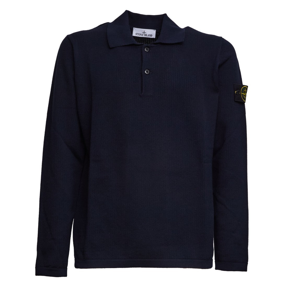 Stone Island Two Button Long Sleeve Regular Polo Shirt