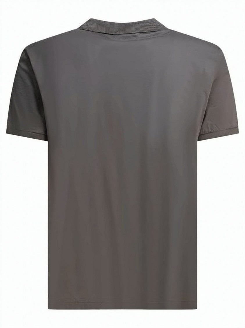 C.P. Company Classic Grey Polo Shirt With Minimalist Design