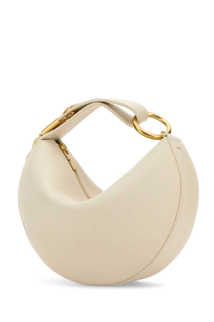 Burberry Ivory Leather Knight Arc Handbag