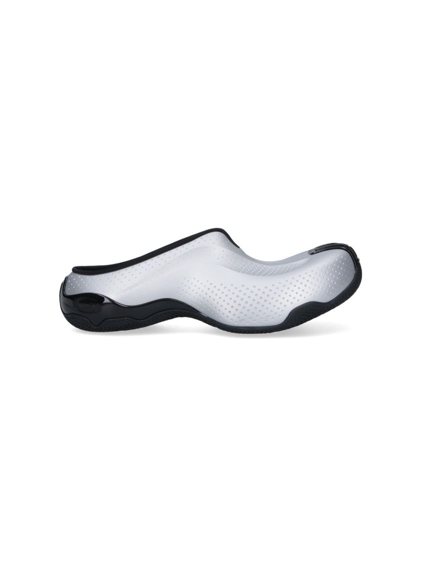 Balenciaga Metallic Silver Sneakers With Chunky Sole