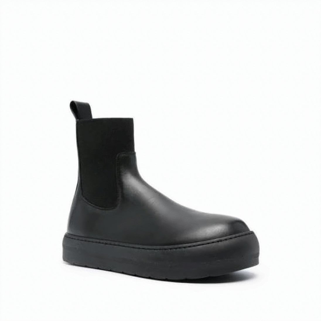 Sunnei Smooth Leather Ankle Boots With Sole