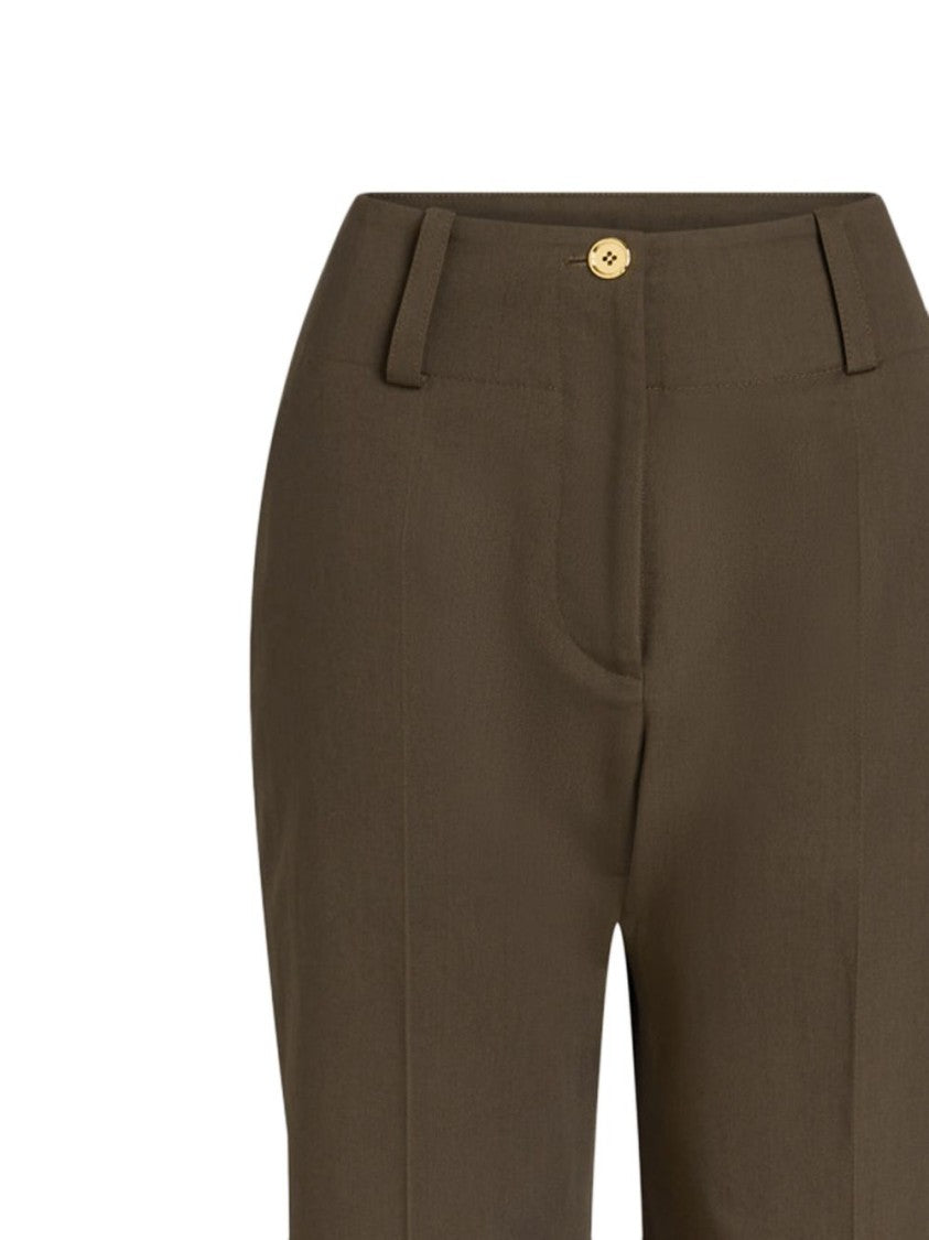 Patou Tailored Brown Trousers With High Waist