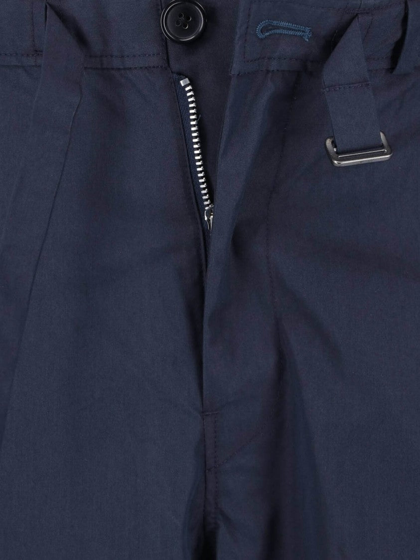 Paul Smith Blue Mid-Rise Cotton Blend Cargo Pants