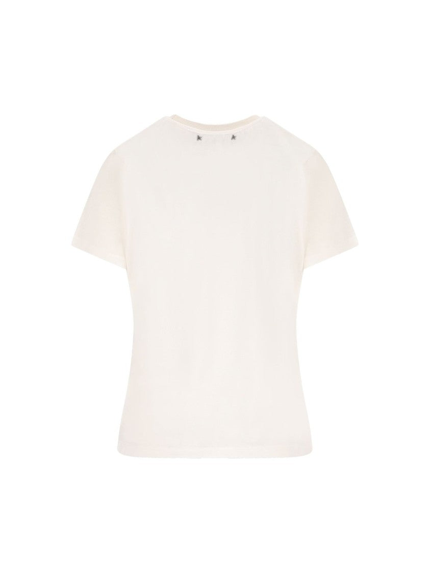 Golden Goose Slim Long T-Shirt With Burned Out Jersey