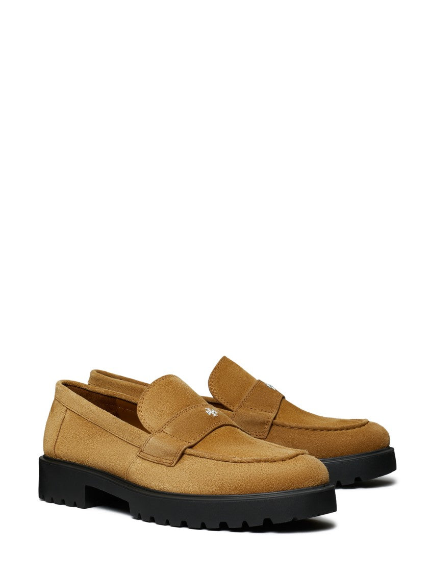 Tory Burch Chunky Lug Sole Loafers In Soft Suede