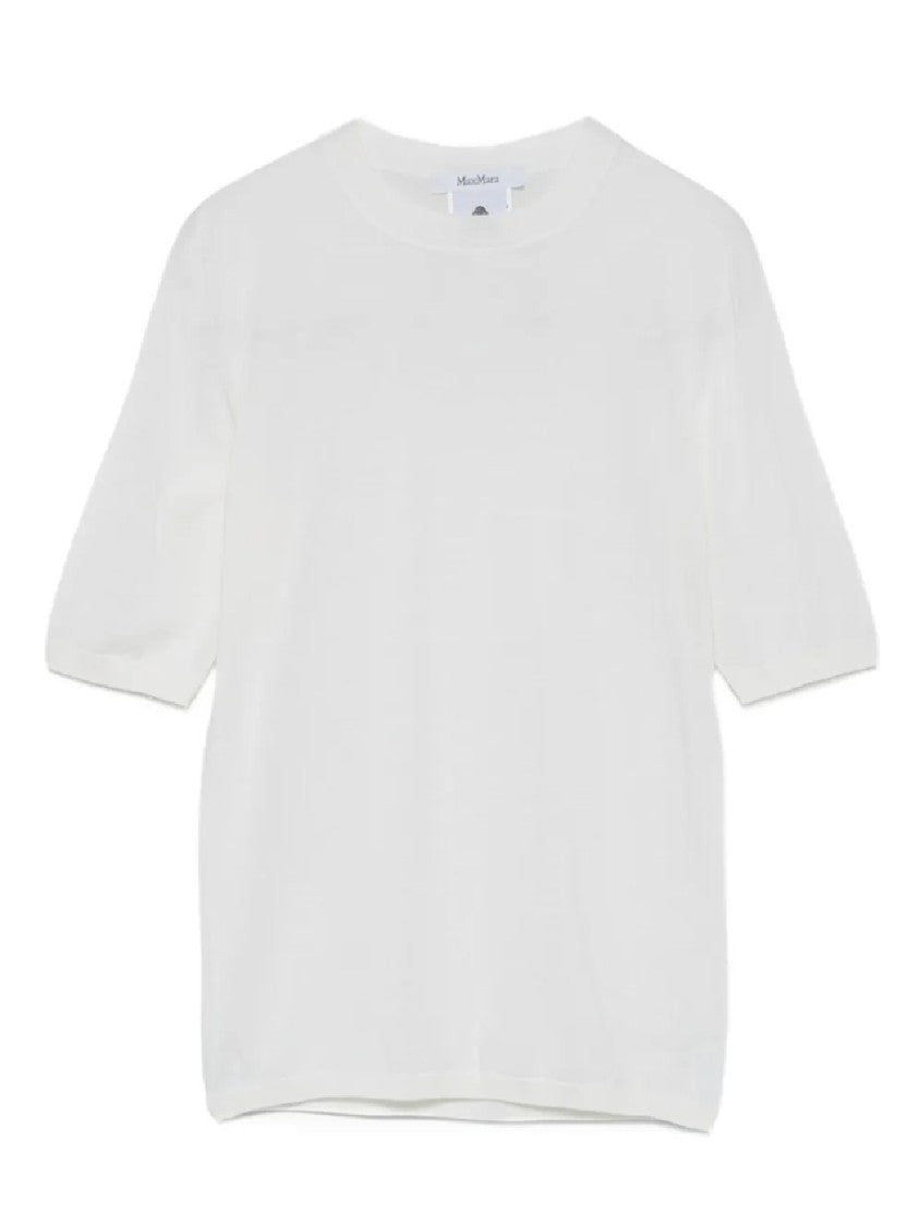 Max Mara Short-Sleeve White Top