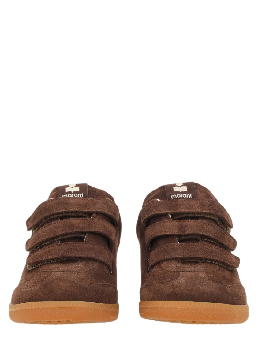 Isabel Marant Beth Brown Suede Velcro Strap Leather Sneakers