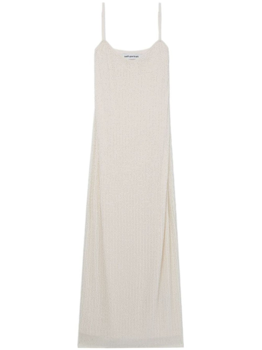 Self-Portrait Rhinestone-Embellished Sleeveless Maxi Dress