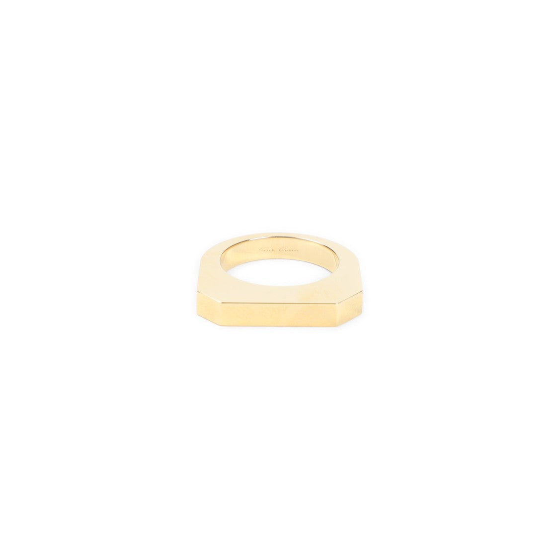 Rick Owens Gold Pleated Metallic Hollywood Ring