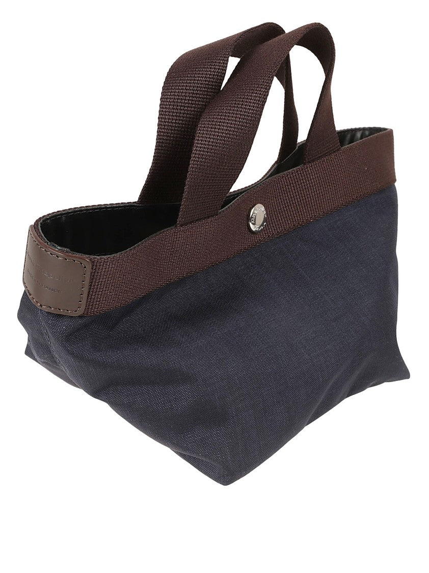 Herve Chapelier Compact Structured Handbag With Textured Fabric