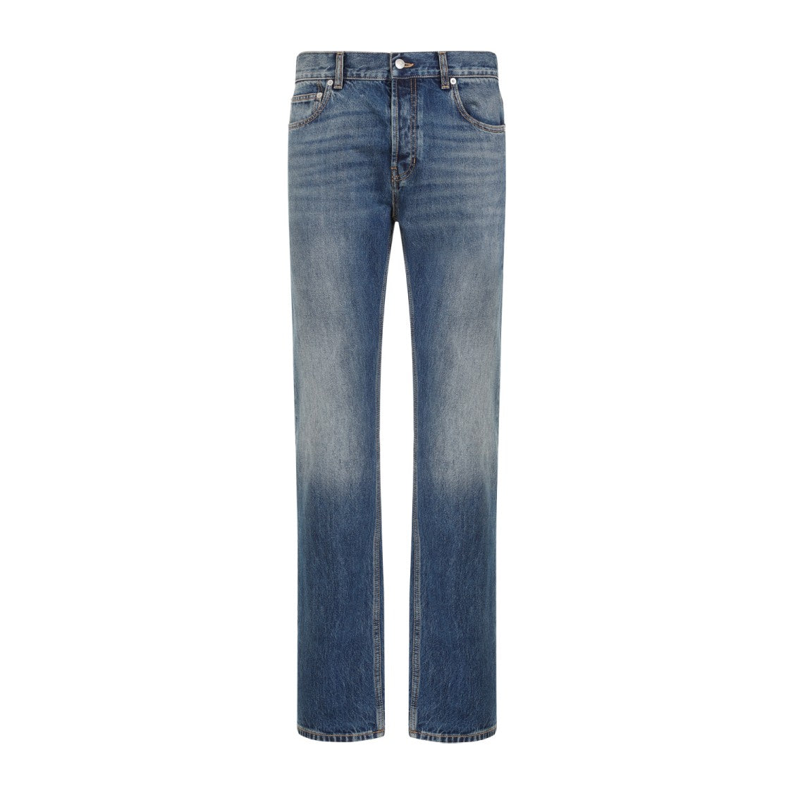 Alexander Mcqueen Blue Cotton Jeans
