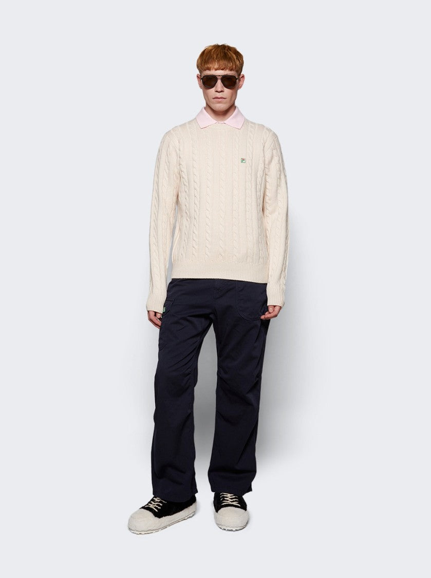 Fila+ F+ Cable Knit Crewneck Sweater